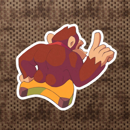 You May Spank It Donkey Kong Sticker