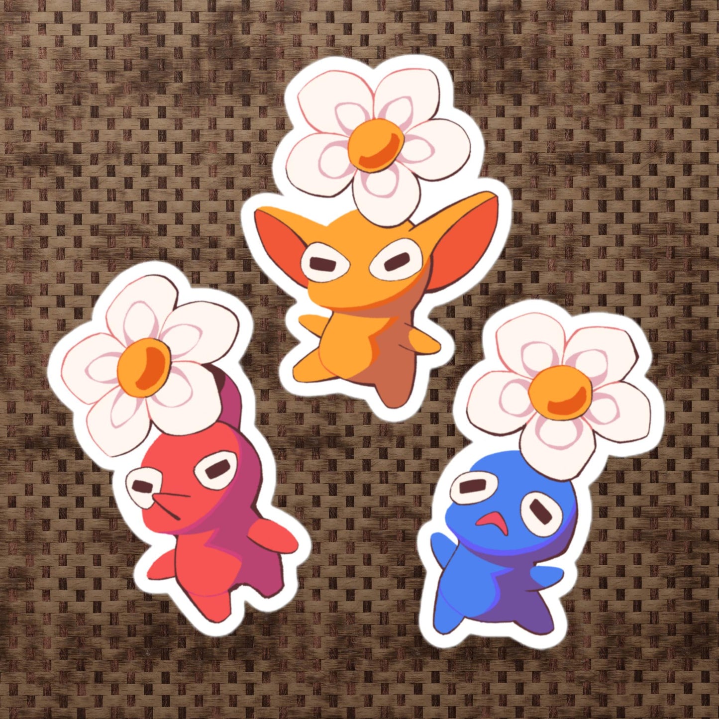 Red Pikmin - Blue Pikmin - Yellow Pikmin - Sticker