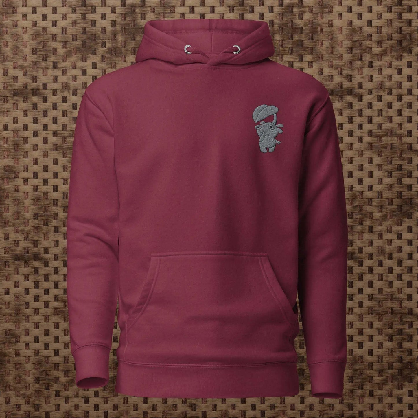 Pikmin embroidered hoodie Maroon